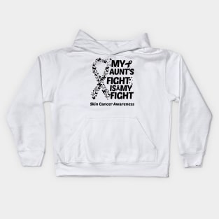 My Aunts Fight Is My Fight Skin Cancer Awareness Kids Hoodie